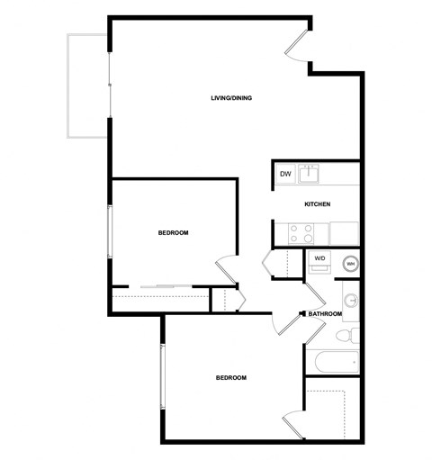 a black and white floor plan of a house